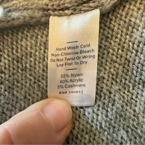 MARINE LAYER Open Front Cashmere Blend Gray Long Cardigan Size Large - Picture 11 of 14